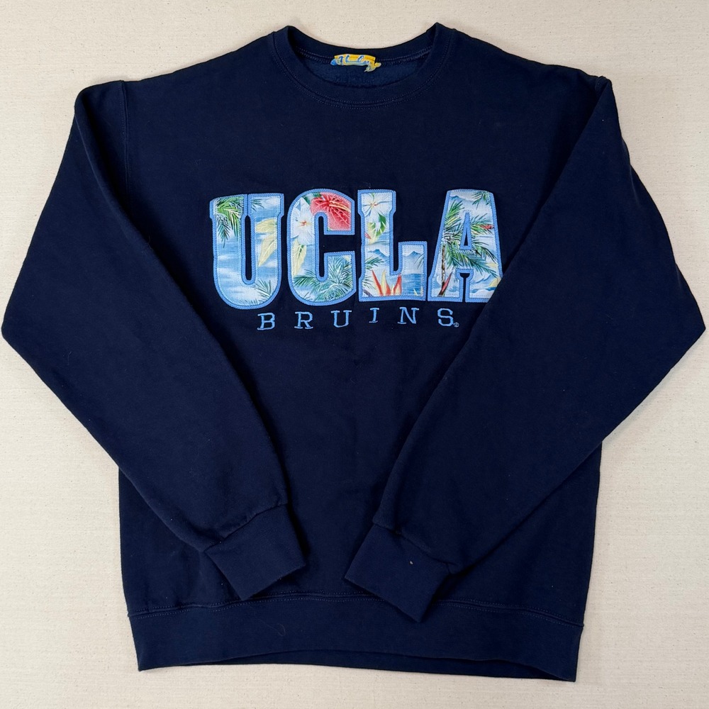 Vintage UCLA Bruins Sweatshirt Medium Small Tropical Floral Crewneck Pullover